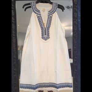 Mudpie 	James Collared Shift Dress White